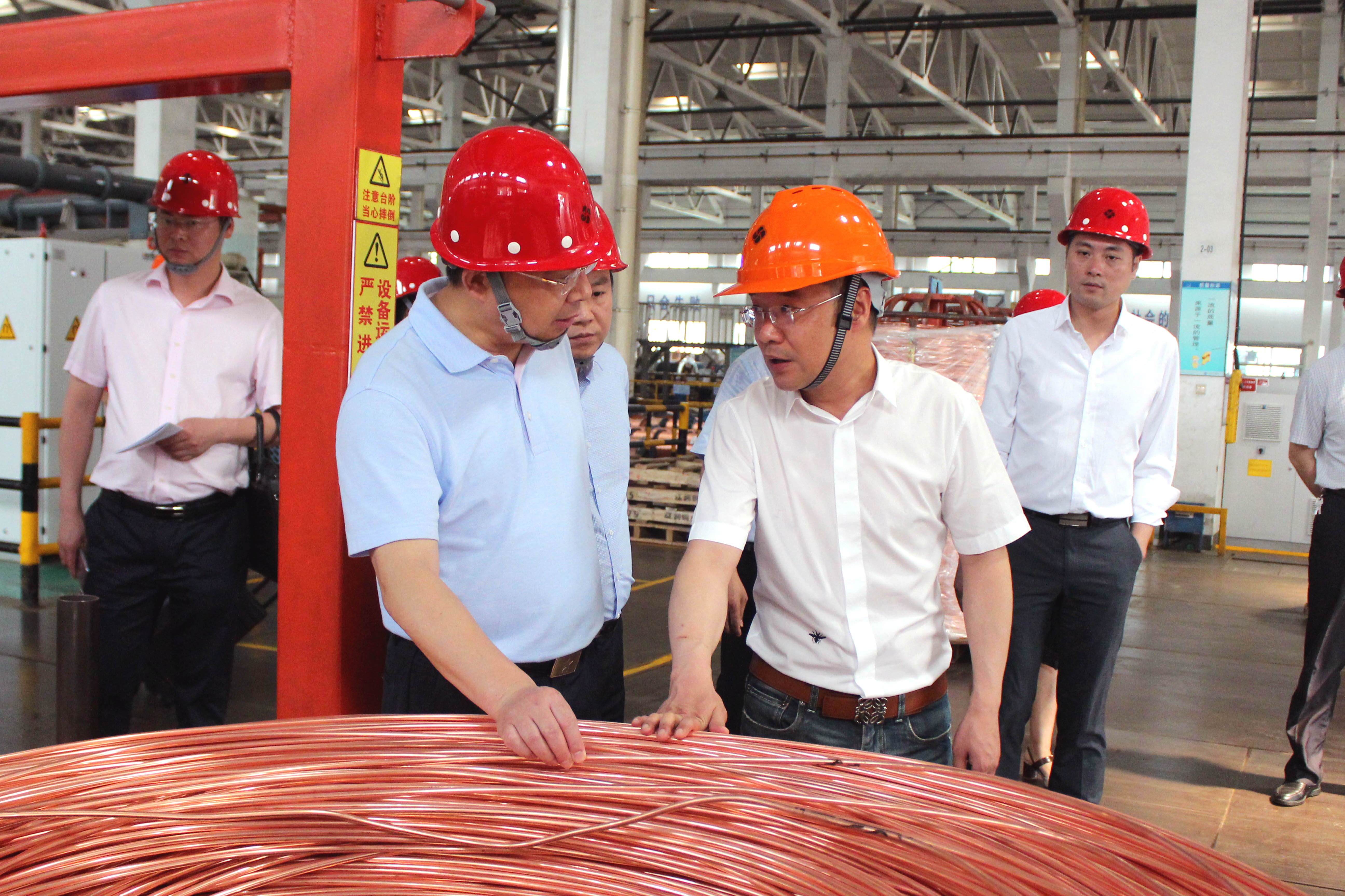 2019年6月10日，，，，，，，四川省广安市岳池县委书记郑鹏程率党政代表团来cq9电子官网入口电缆旅行考察