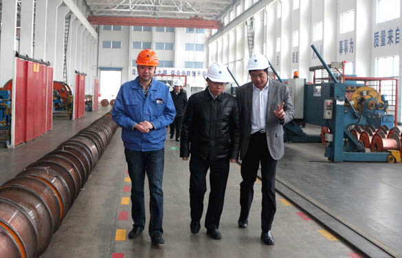 江苏省经信委副主任周毅彪来cq9电子官网入口电缆调研