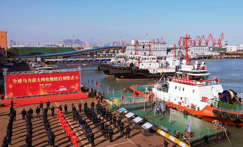 cq9电子官网入口电缆助力全球马力最大纯电拖轮??——“云港电拖二号”